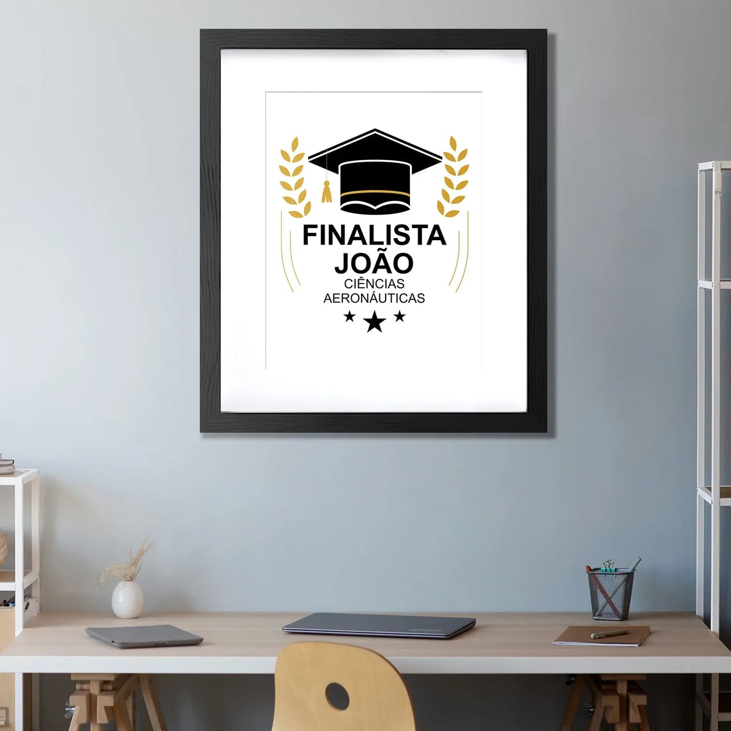 quadro personalizado para finalista com nome e curso ou ano escolar 