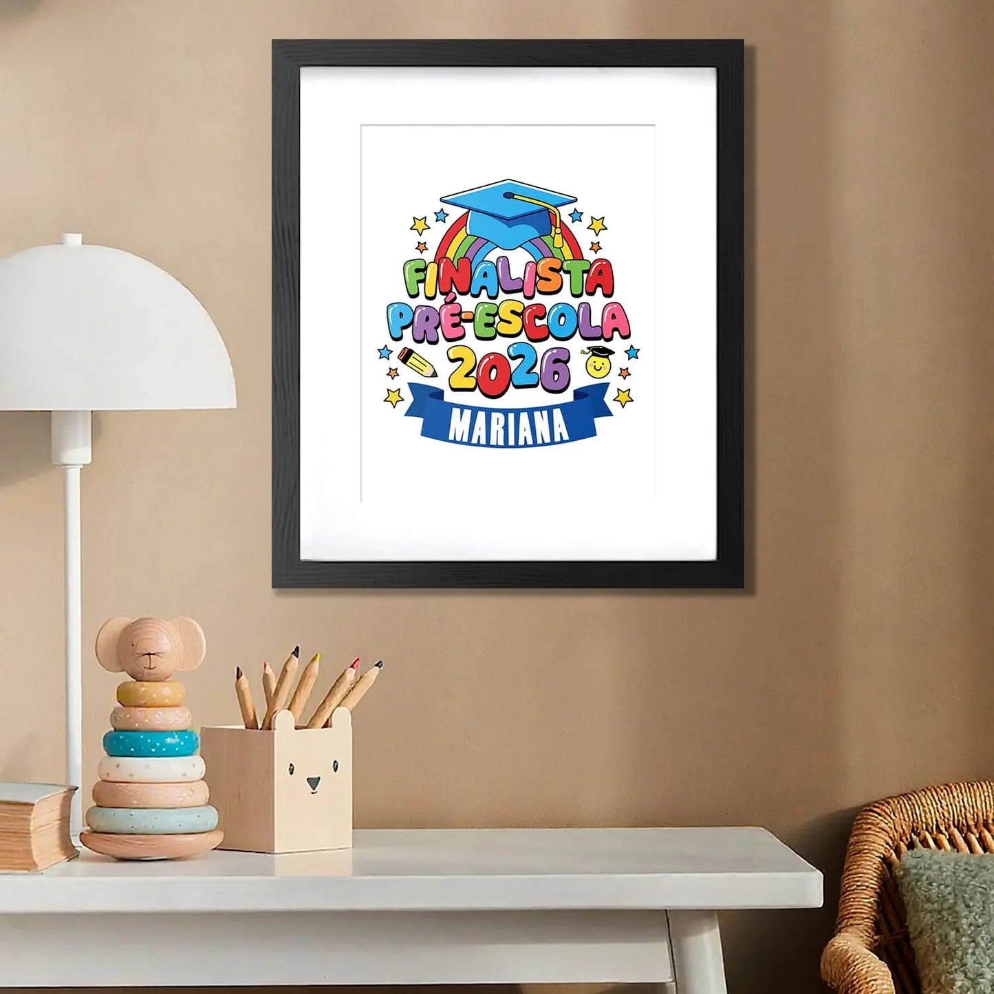 quadro finalista personalizado com nome e ano