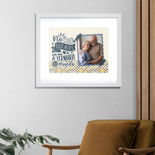 quadro personalizado para avós com fotografia