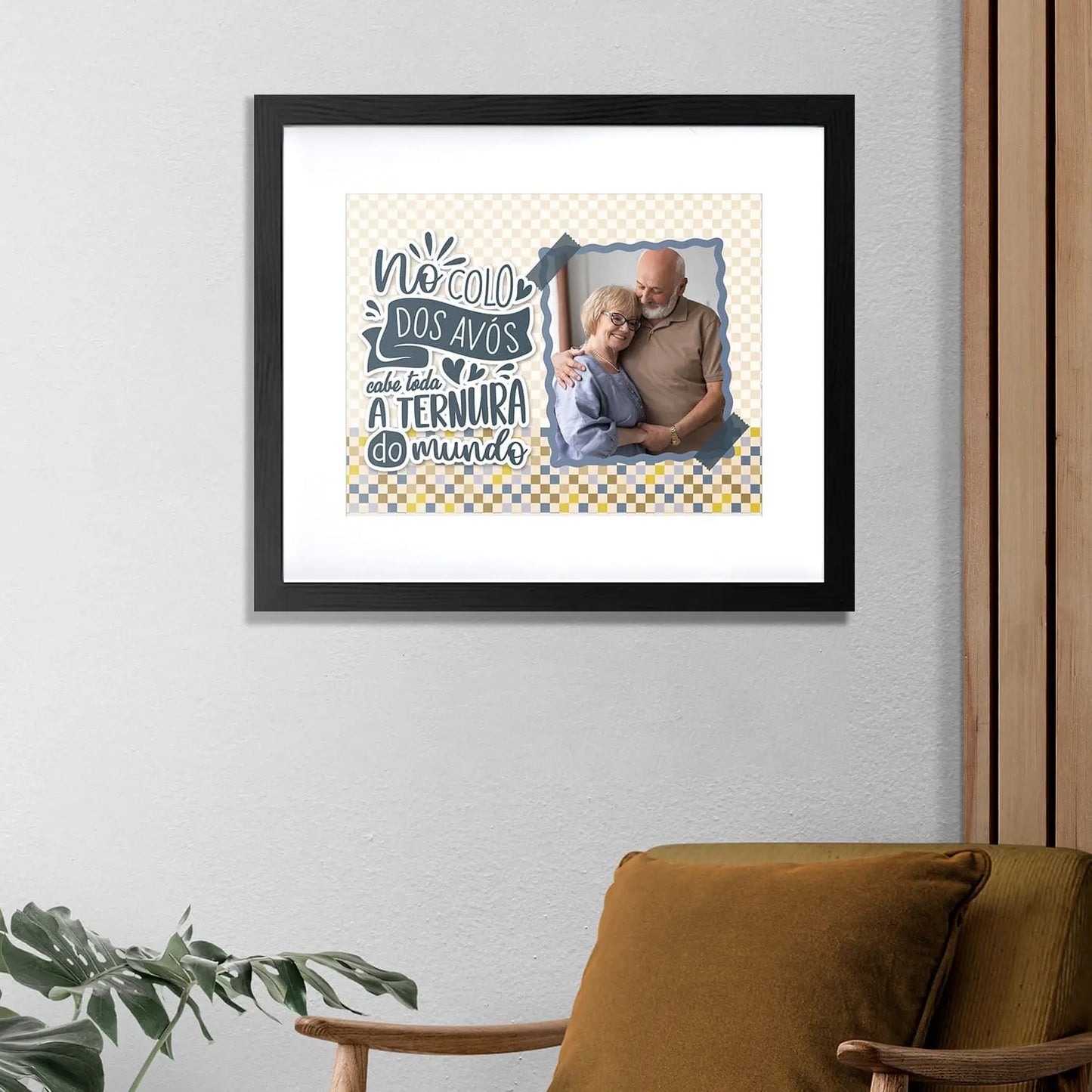 quadro personalizado para avós com fotografia