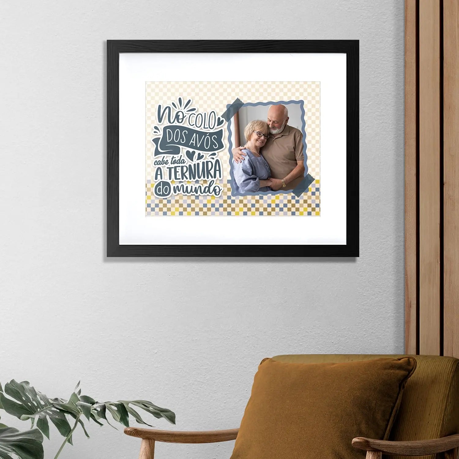 quadro personalizado para avós com fotografia