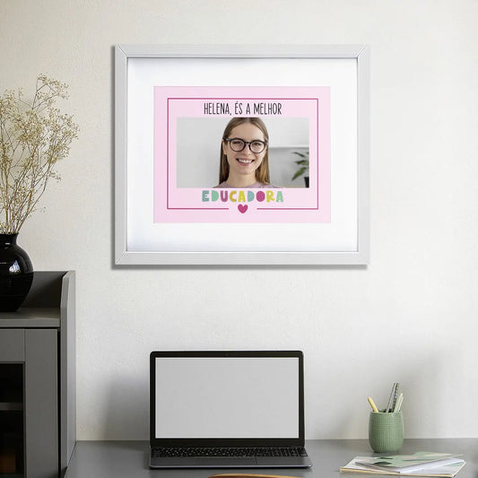 quadro educadora personalizado com nome e fotografia