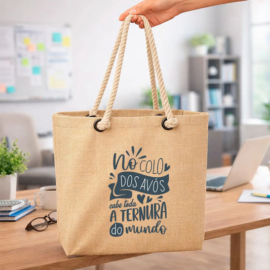 saco personalizado para avós com mensagem especial