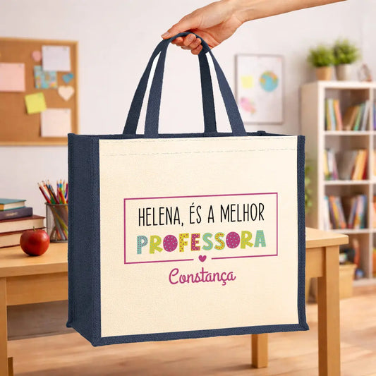 saco professora personalizado com nome 
