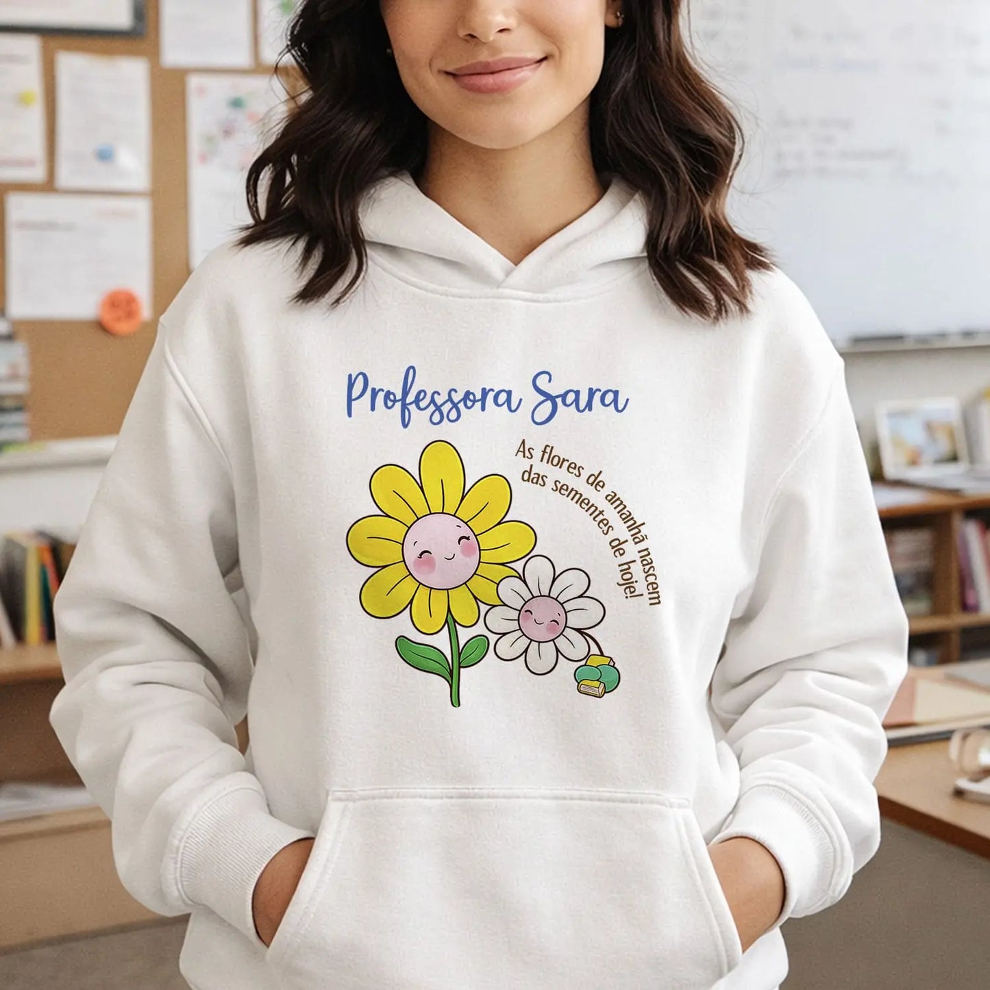 sweatshirt professora personalizada com nome