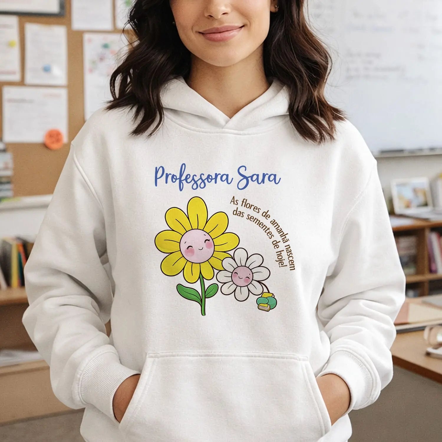 sweatshirt professora personalizada com nome