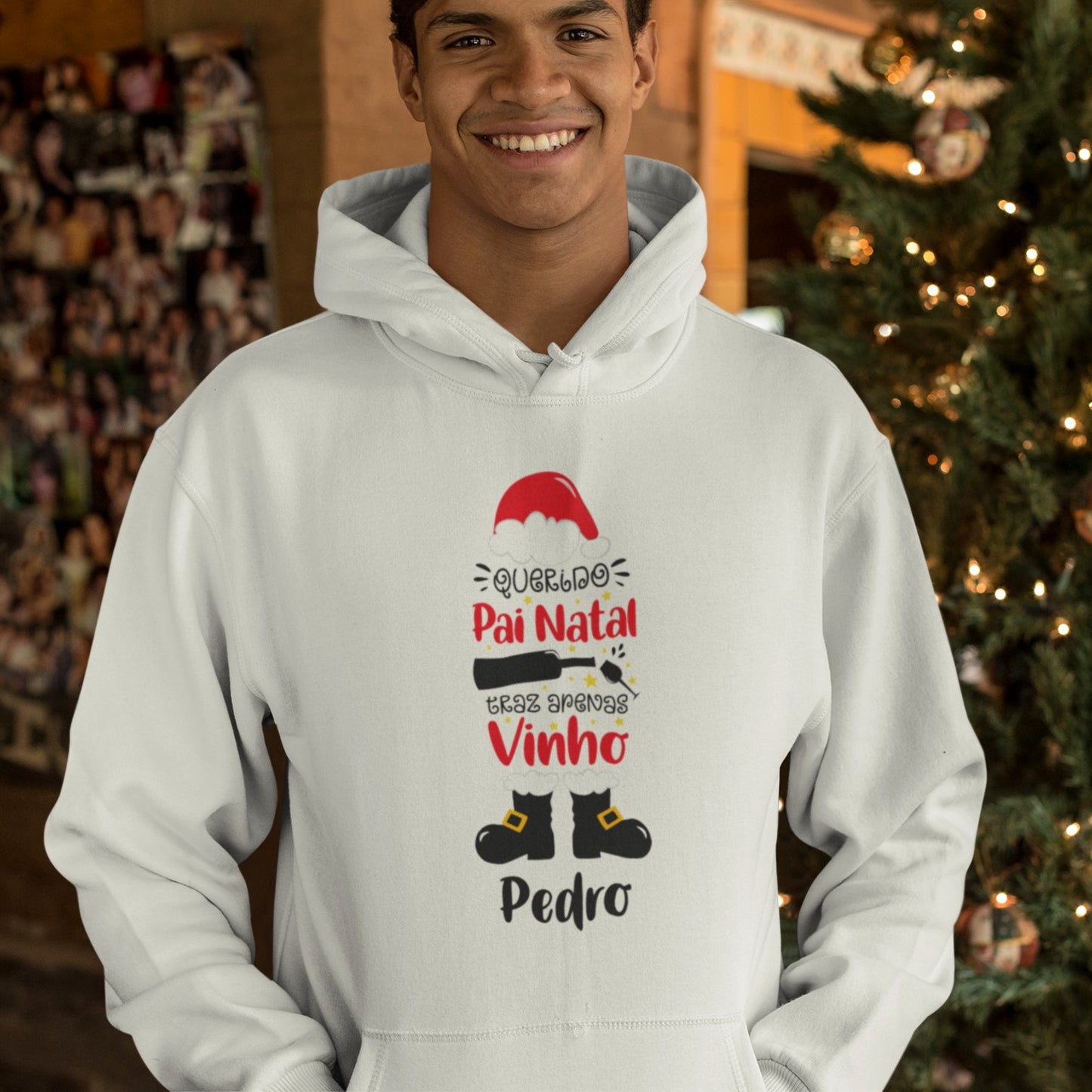 Sweatshirt de Natal "Traz apenas vinho"