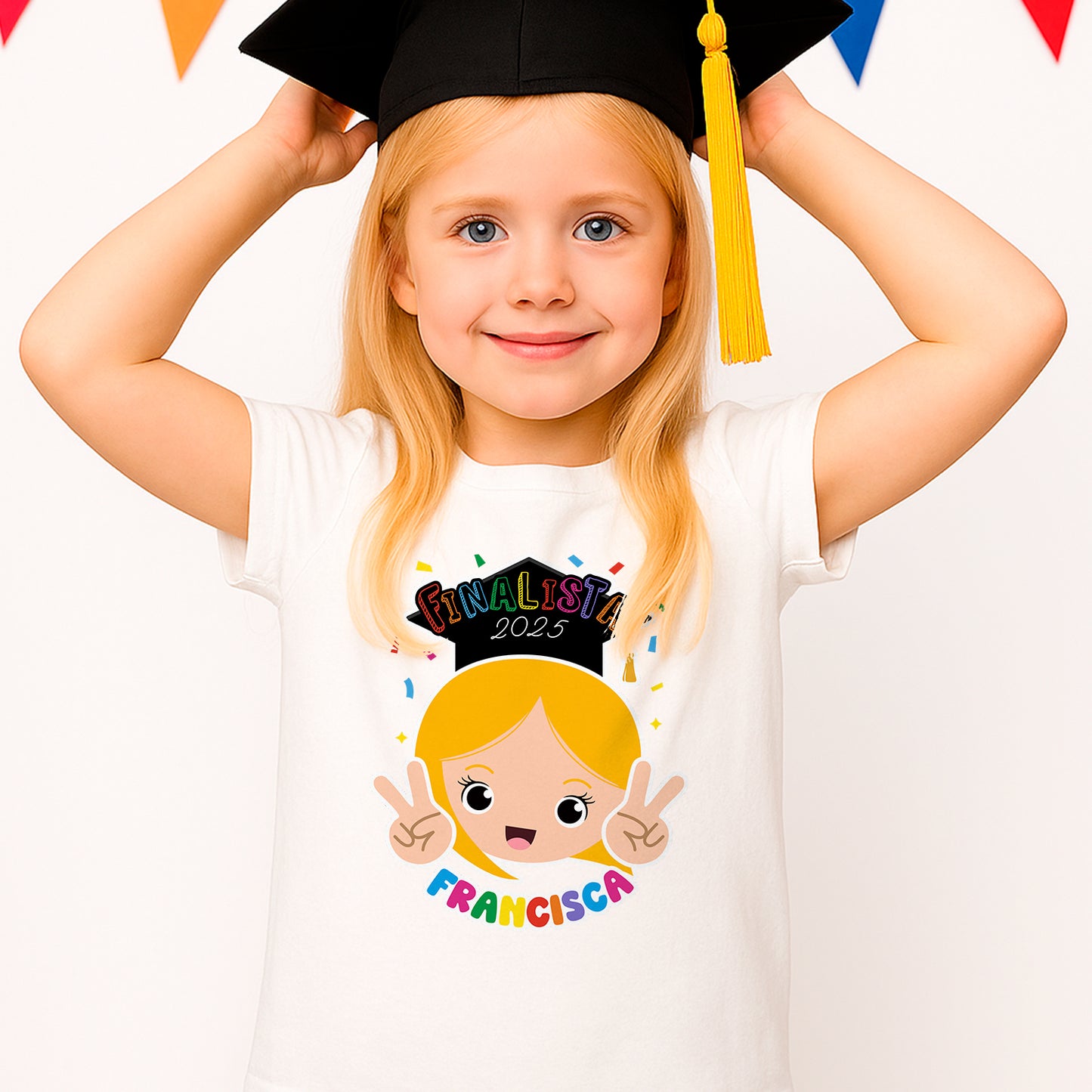 t-shirt finalista personalizada com nome e ano