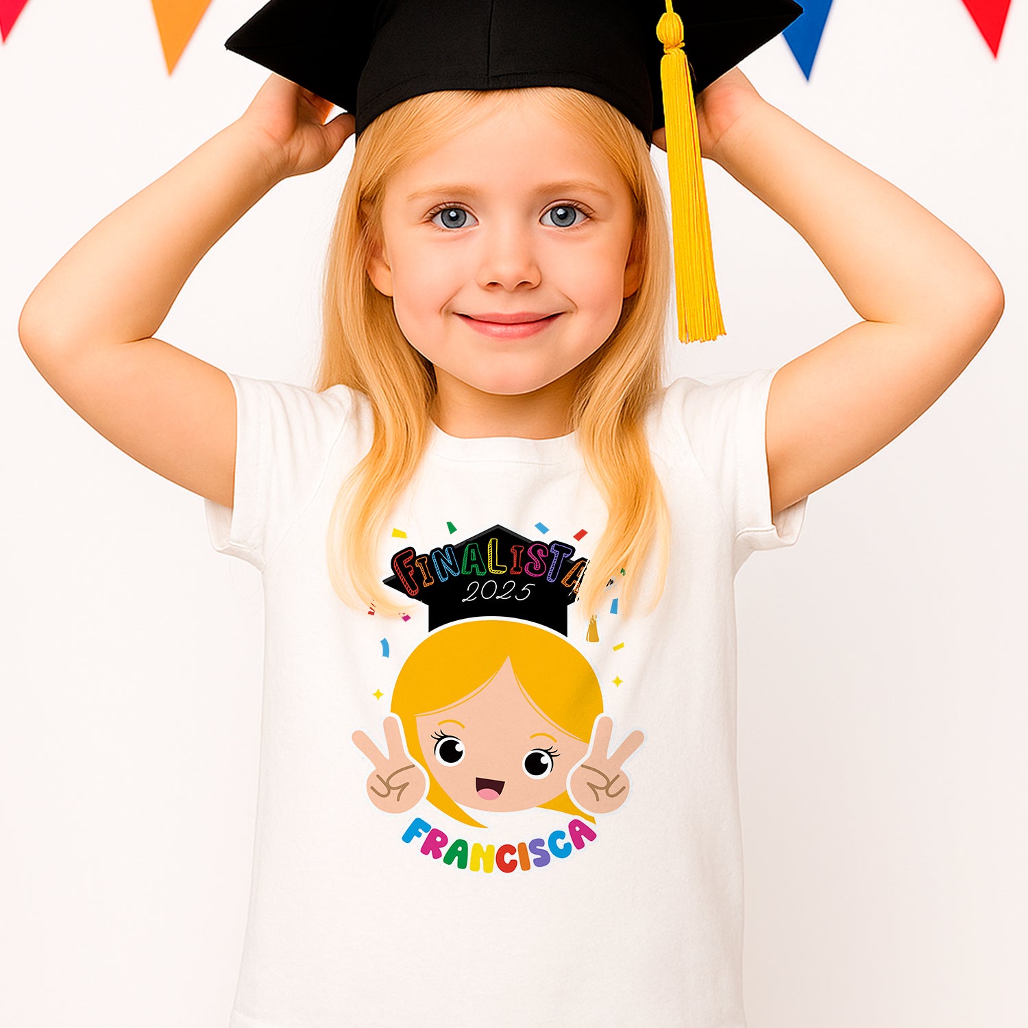 t-shirt finalista personalizada com nome e ano