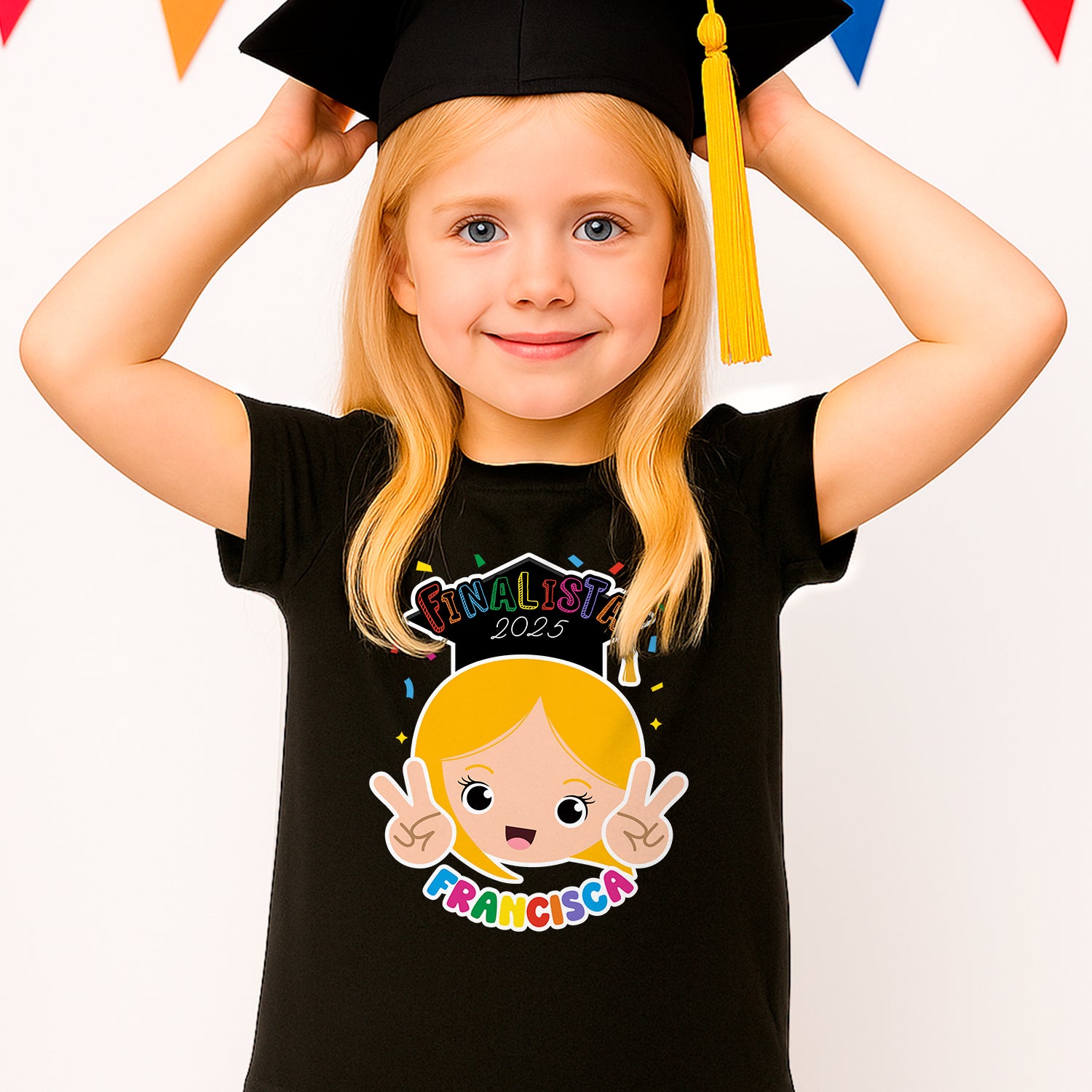 t-shirt finalista personalizada com nome e ano