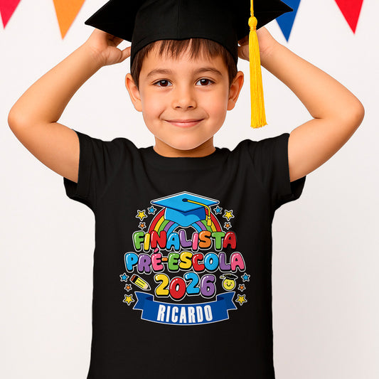 t-shirt finalista personalizada com nome e ano