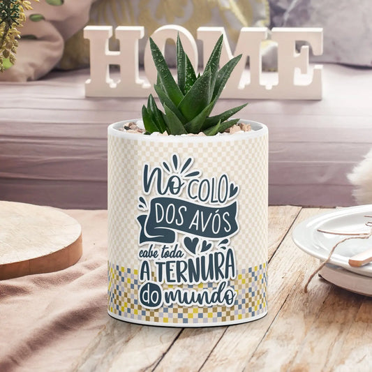 vaso personalizado para avós com mensagem especial