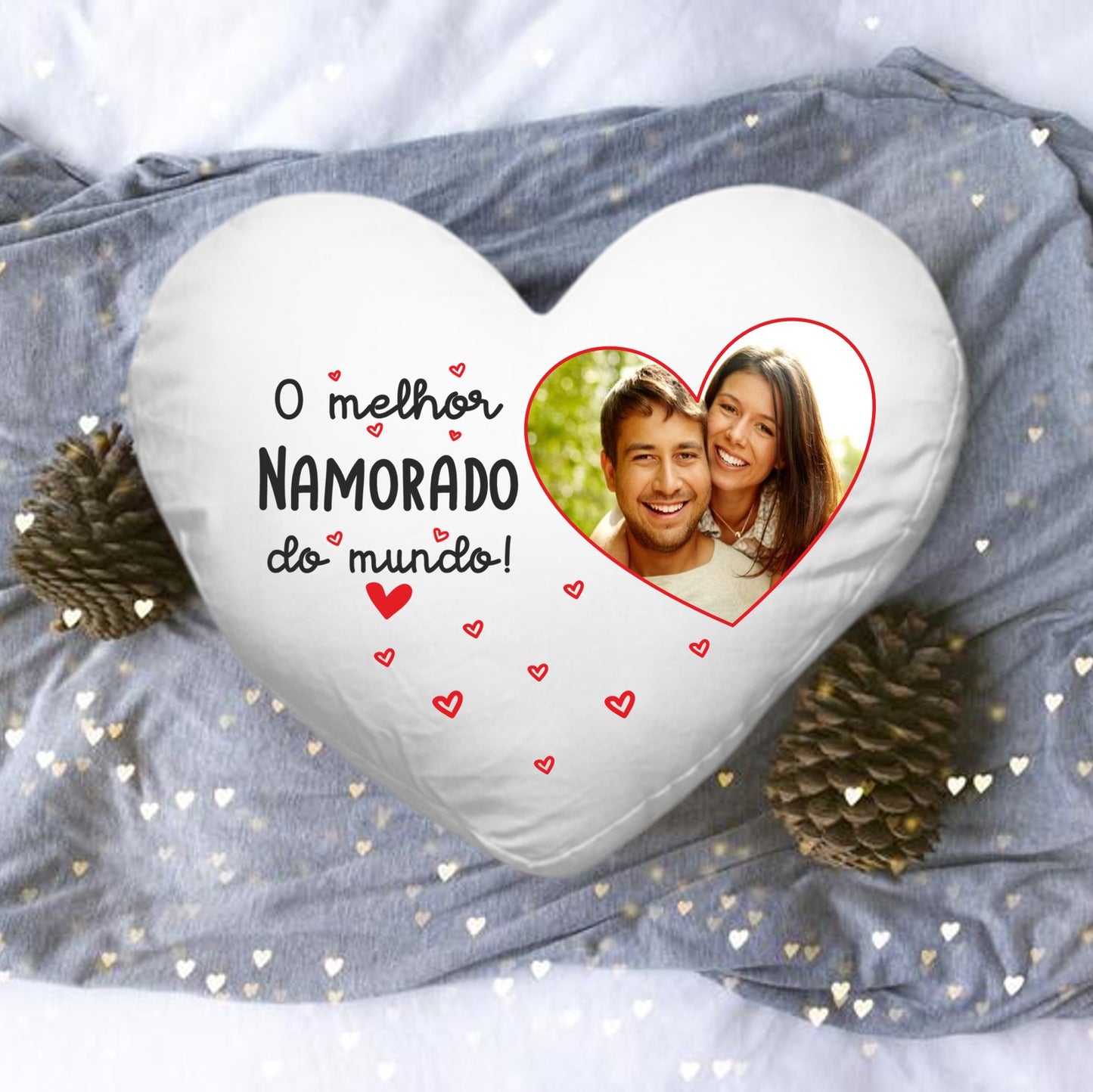 Almofada coração "O(a) melhor namorado(a) do mundo"
