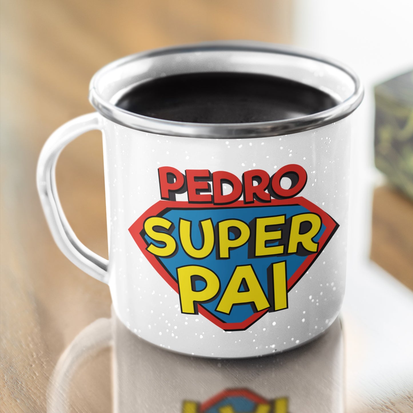 Caneca de Esmalte "Super Pai"