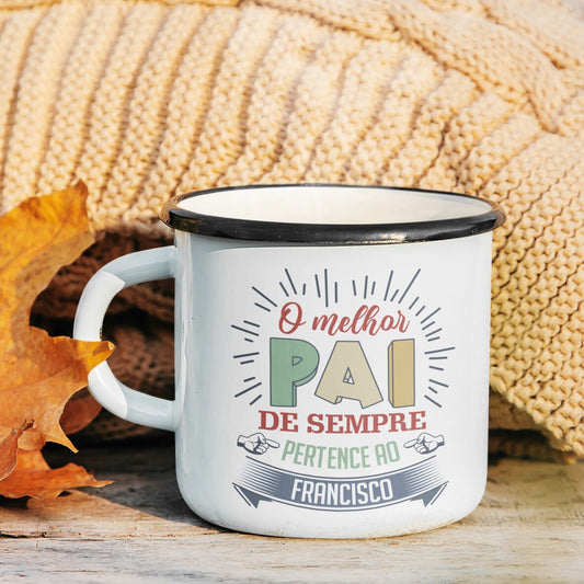 Caneca de Esmalte "O melhor pai de sempre"