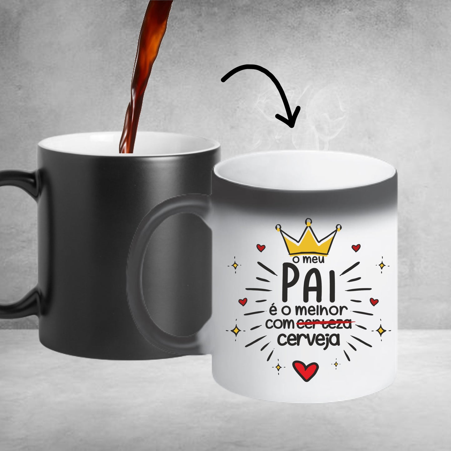 Caneca Mágica "O meu pai é o melhor com certeza"