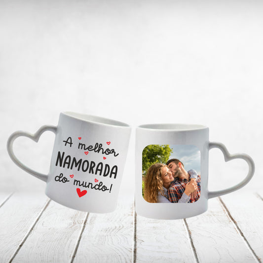 Caneca Pega Coração "A(o) melhor namorada(o) do mundo"