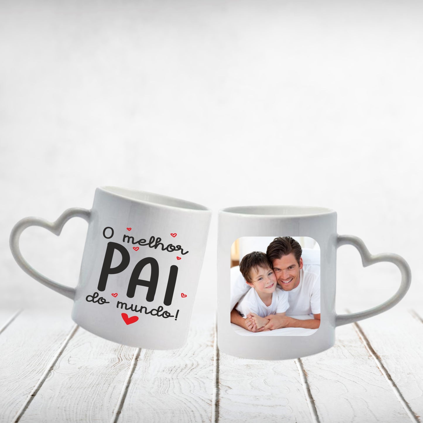 Caneca pega coração "O melhor pai do mundo"