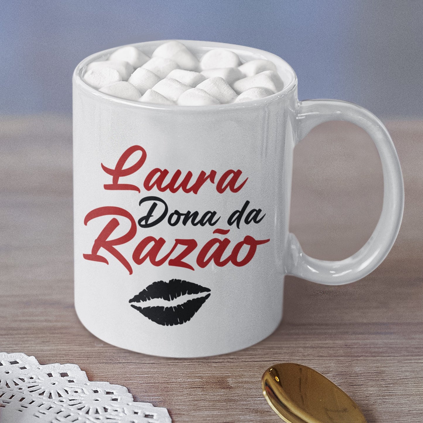 Caneca "Dona da razão vs. Sr. sempre certo"