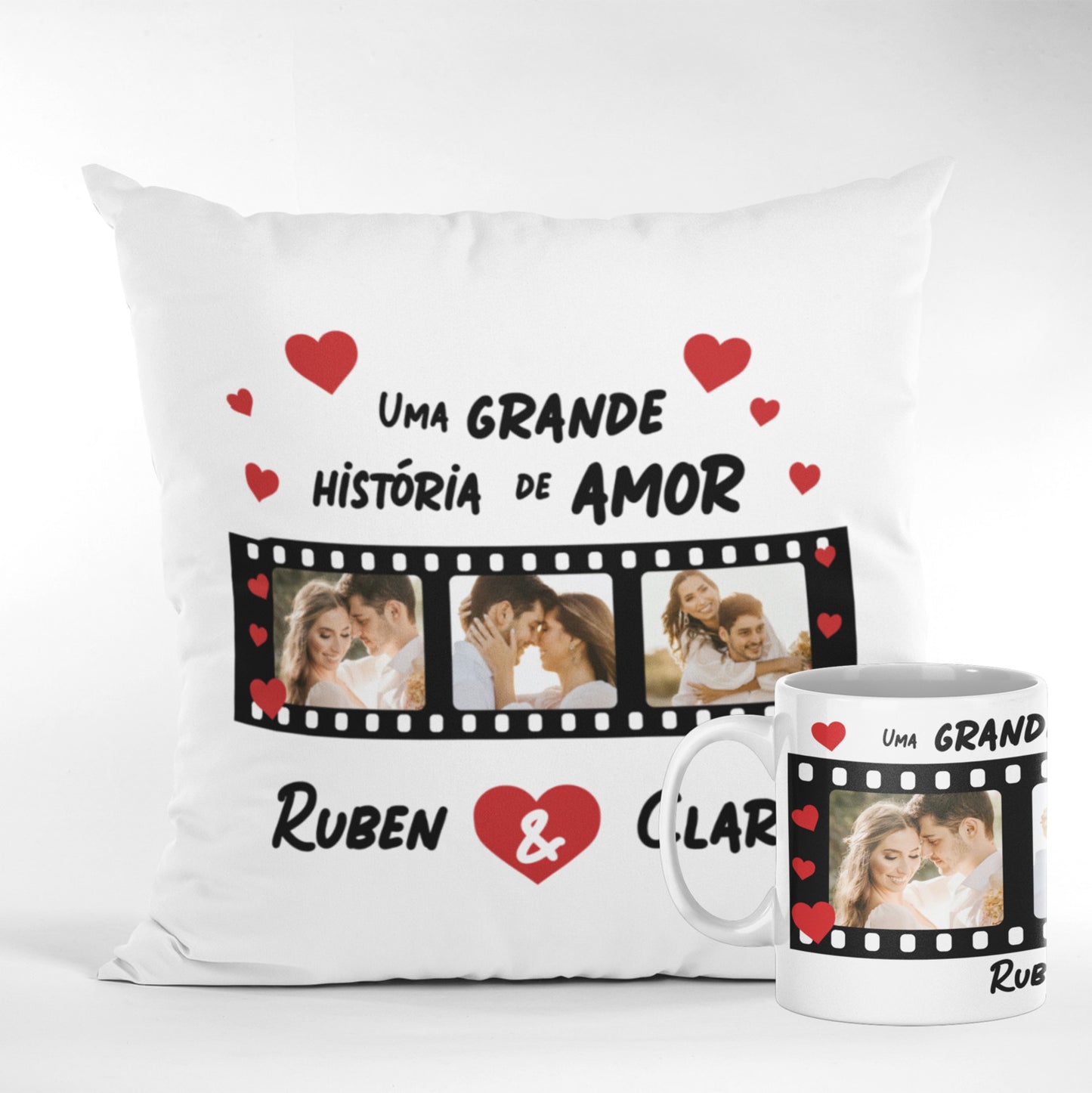 Almofada e/ou Caneca "Rolo do Amor"