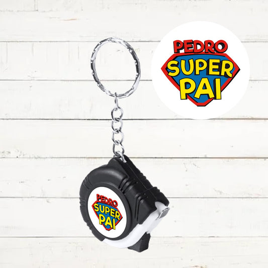 Porta-chaves fita métrica "Super Pai"
