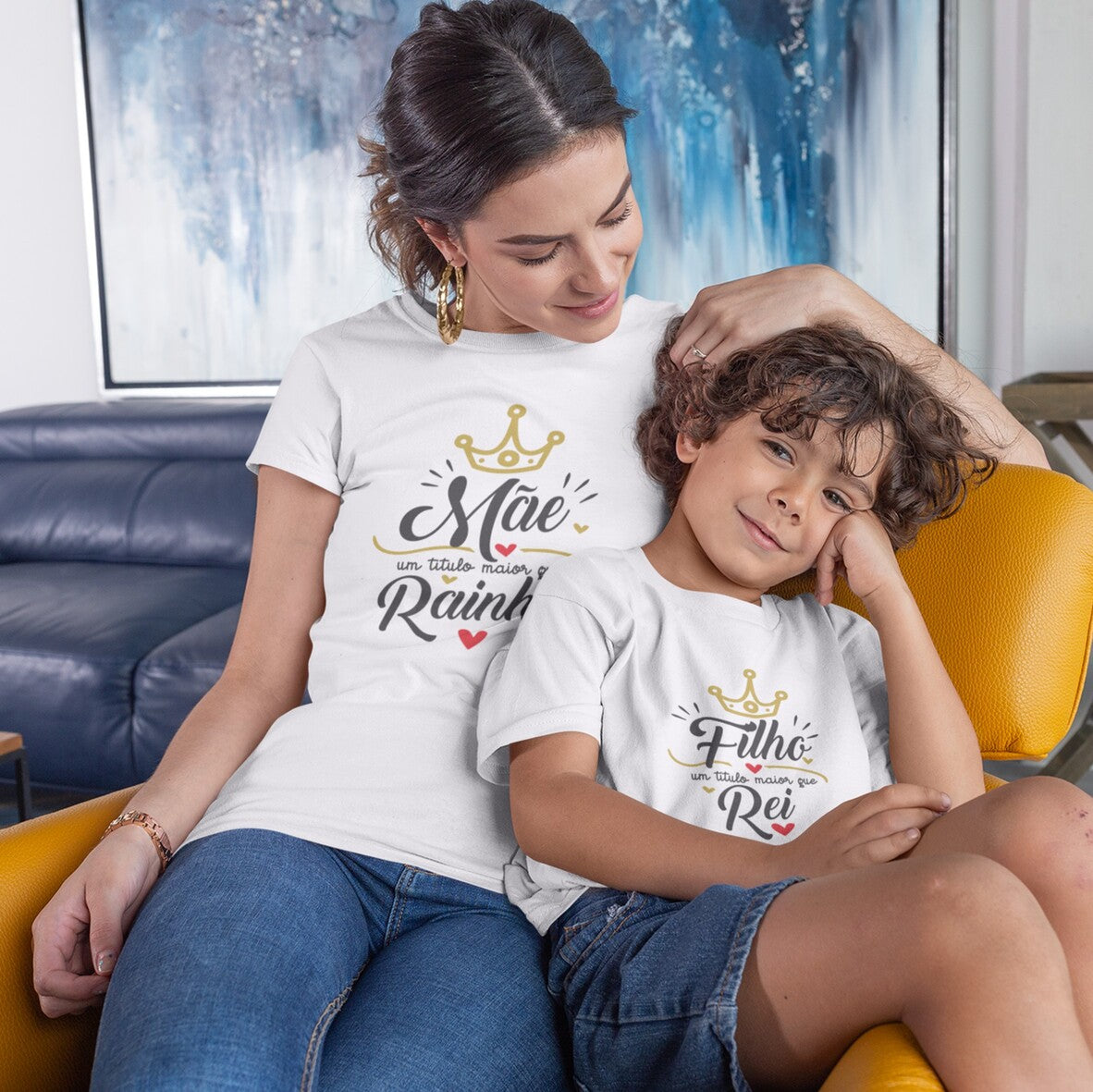 T-shirt "Mãe um título maior que rainha"