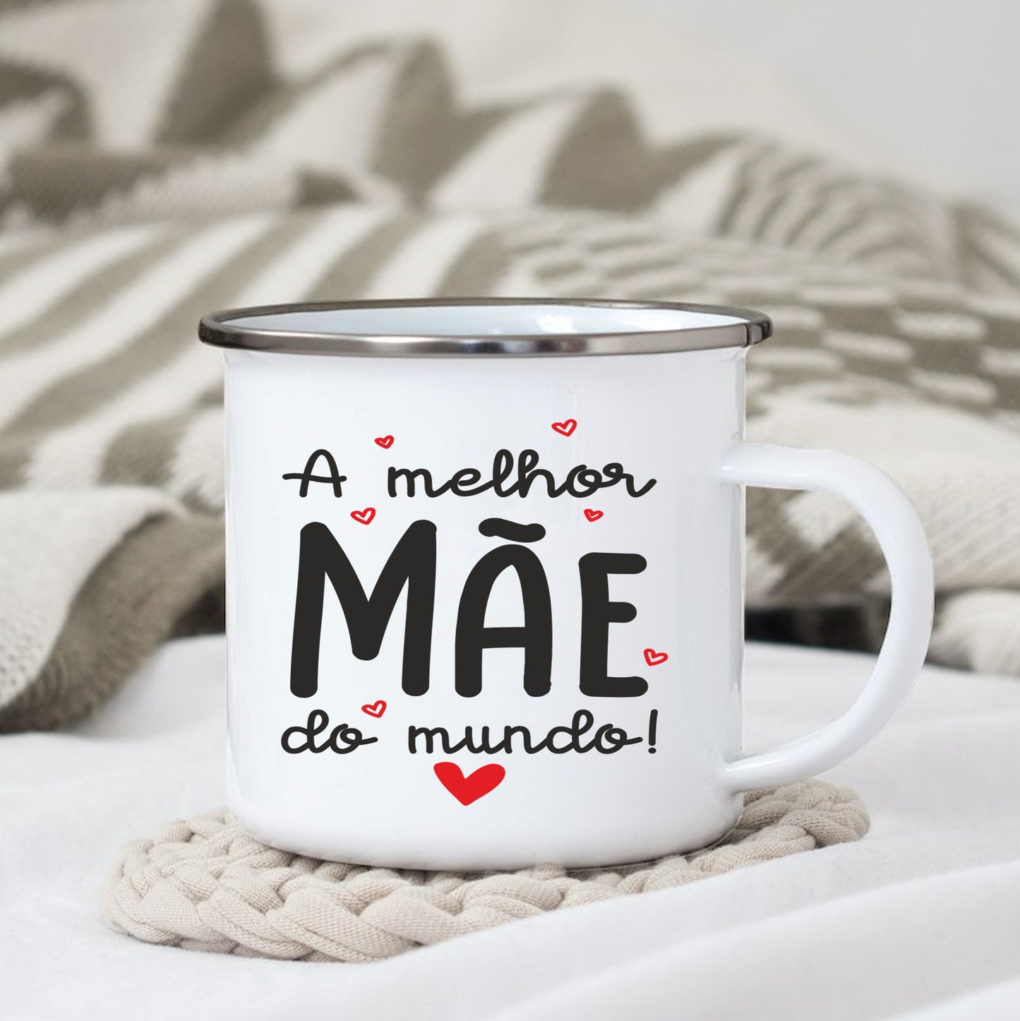 Caneca de Esmalte "A melhor mãe do mundo"