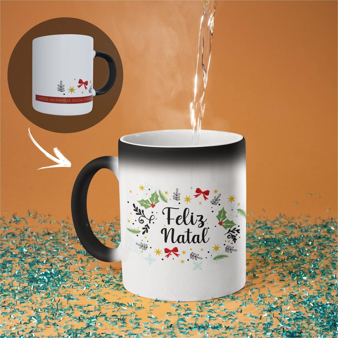 Caneca Mágica "Enfeites de Natal"