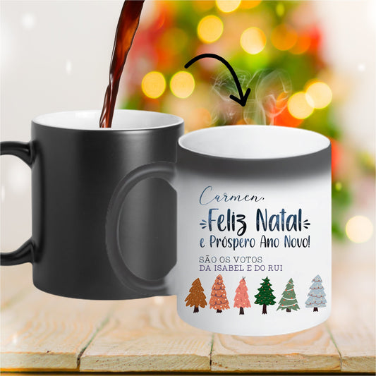 Caneca Mágica "Pinheiros de Natal"