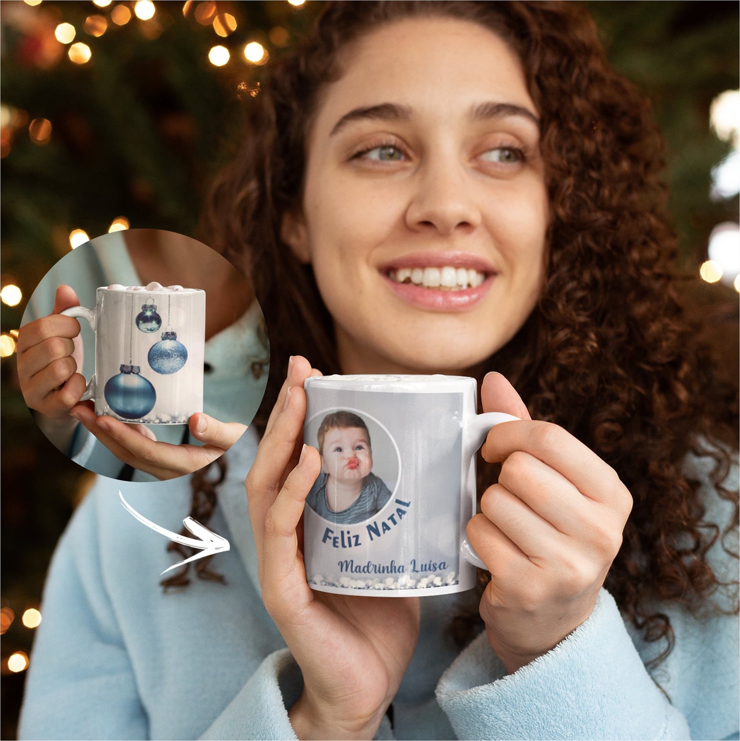 Caneca "Azul Natalício"