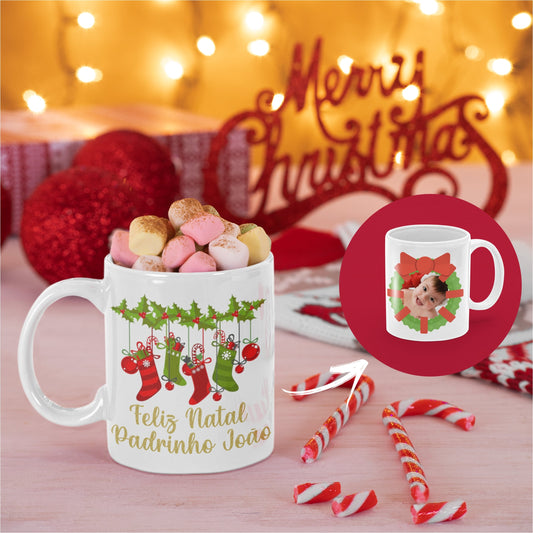 Caneca "Botas de Natal"