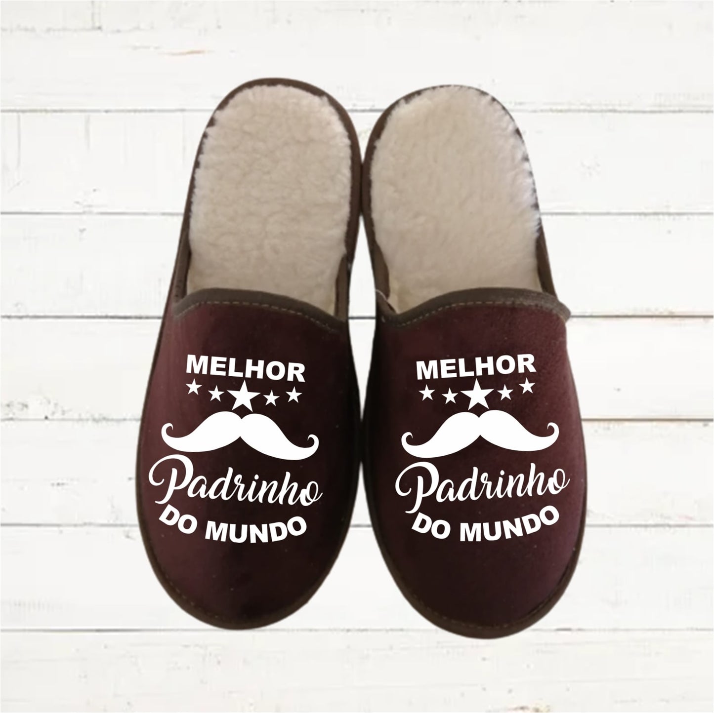 Chinelos "Padrinho mustache"