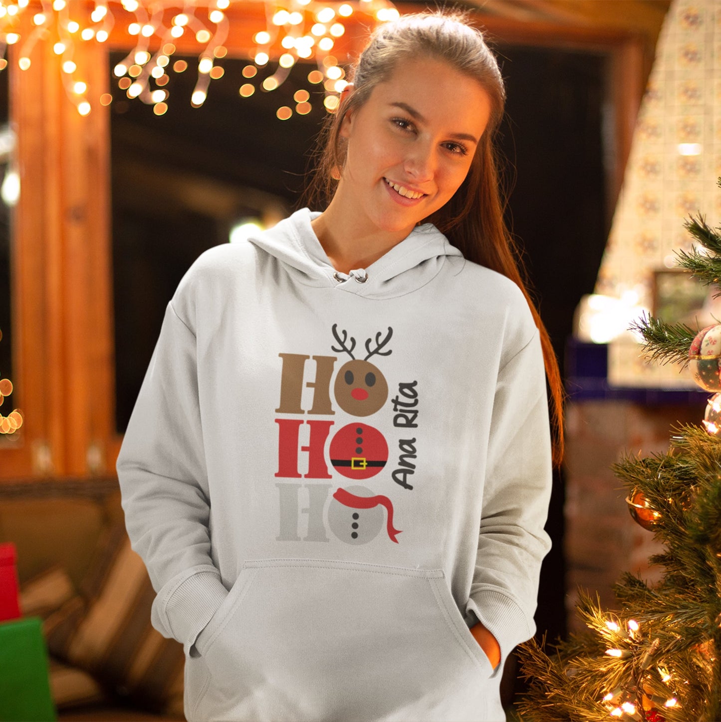 Sweatshirt de Natal "Ho-Ho-Ho"